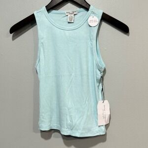 Better Together Dreamy Nights Ribbed Tank Top Aqua Blue Modal Spandex Size S